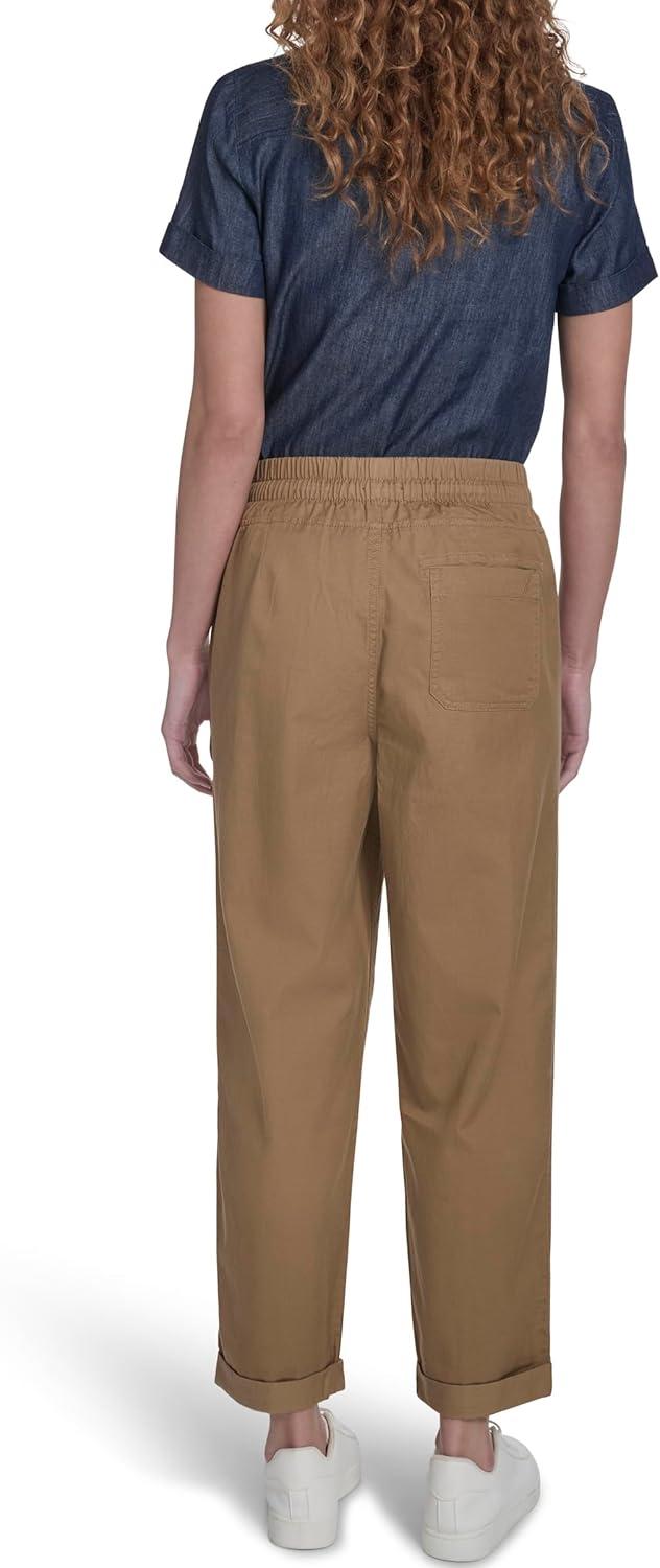 imageNautica Womens Pull on Cuffed Solid Ankle Length PantsSage