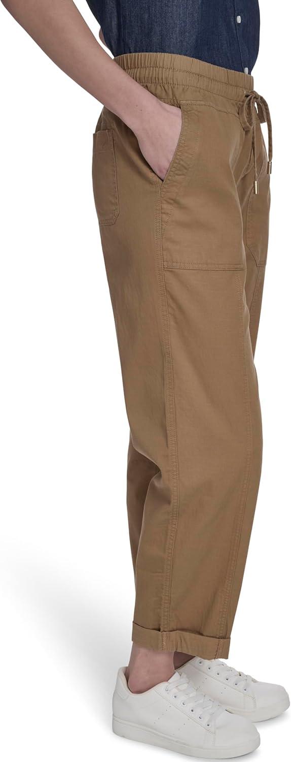 imageNautica Womens Pull on Cuffed Solid Ankle Length PantsSage