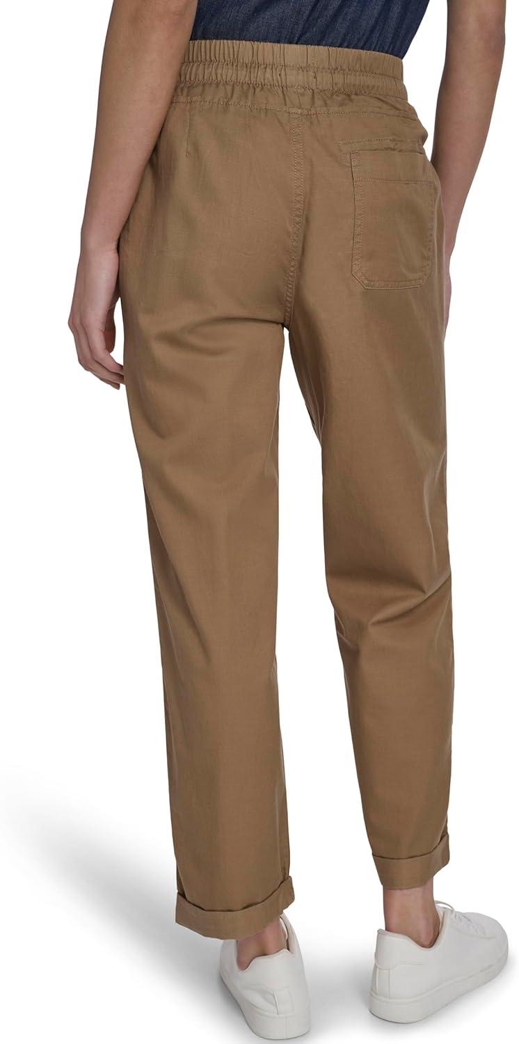 imageNautica Womens Pull on Cuffed Solid Ankle Length PantsTigers Eye