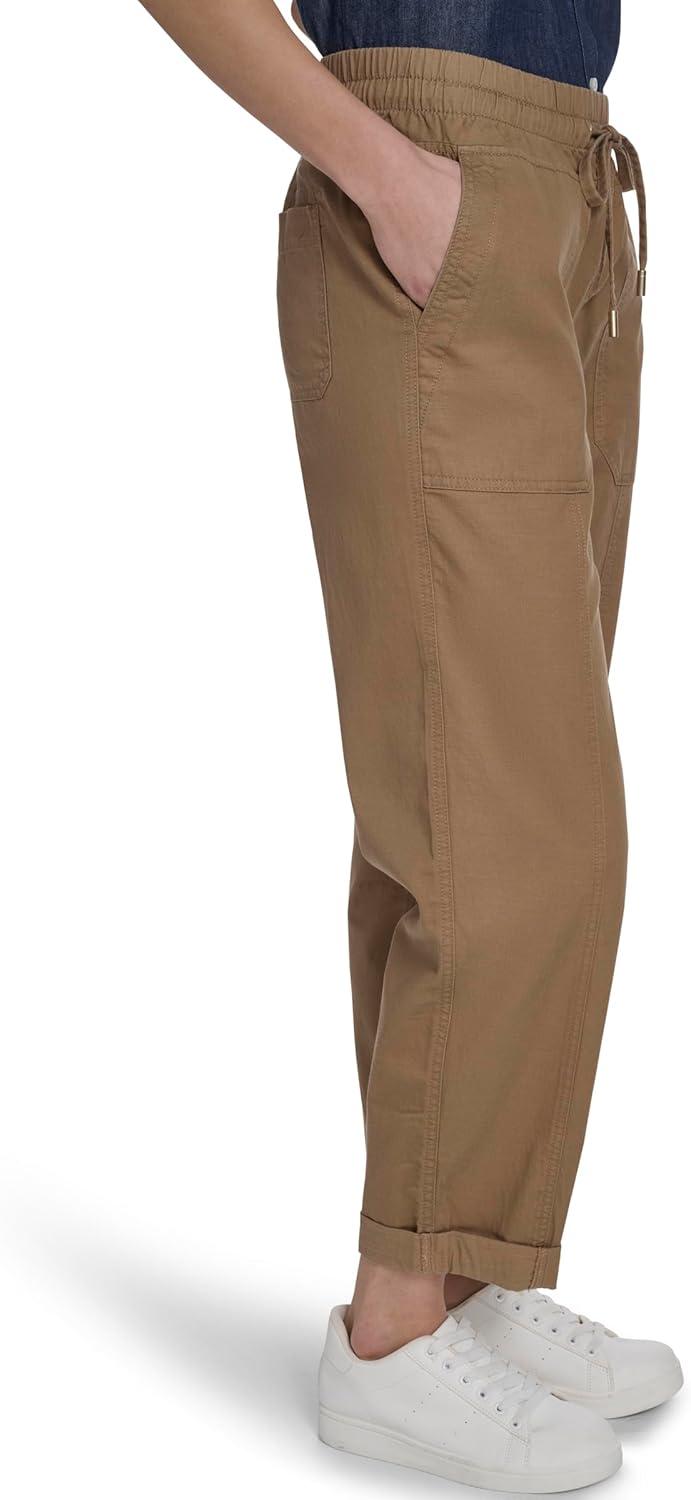 imageNautica Womens Pull on Cuffed Solid Ankle Length PantsTigers Eye