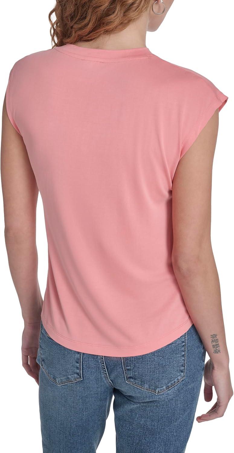 imageNautica Womens Sleeveless Twist Tie Soft Solid TopBloom