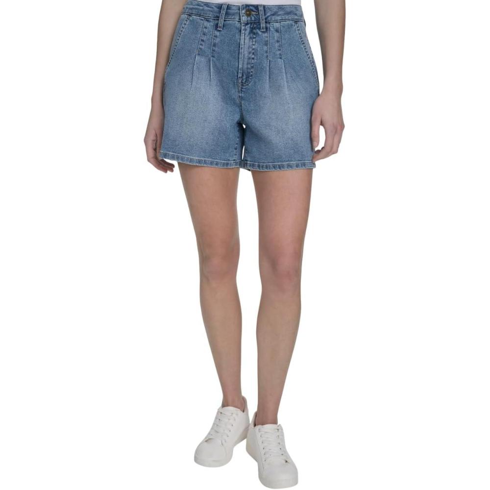imageNautica Womens Denim Pleated Jean Fashion ShortsLola Wash