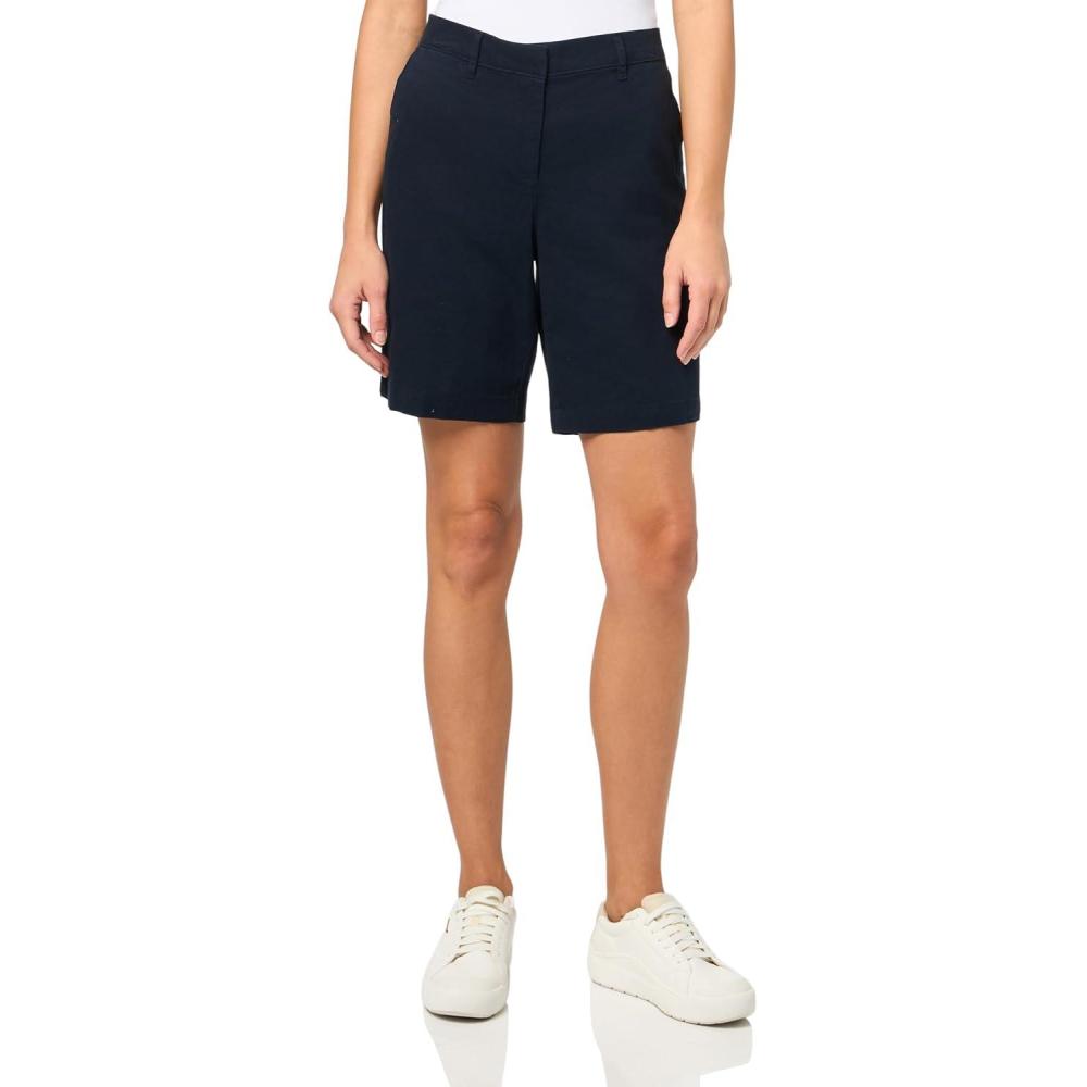 imageNautica Womens Riviera Chino Twill 9 Inch Inseam ShortsNight Sky