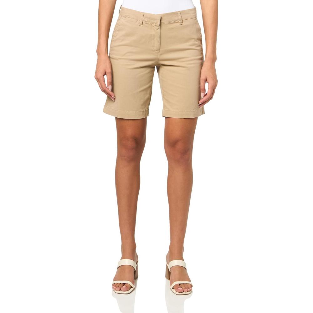 imageNautica Womens Riviera Chino Twill 9 Inch Inseam ShortsRope