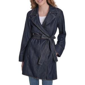 Nautica Women’s Denim Jean Trench Jacket Outerwear(Rinse)