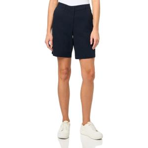 Nautica Women’s Riviera Chino Twill 9 Inch Inseam Shorts(Night Sky)