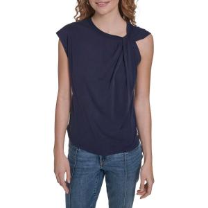 Nautica Women’s Sleeveless Twist Tie Soft Solid Top(Night Sky)