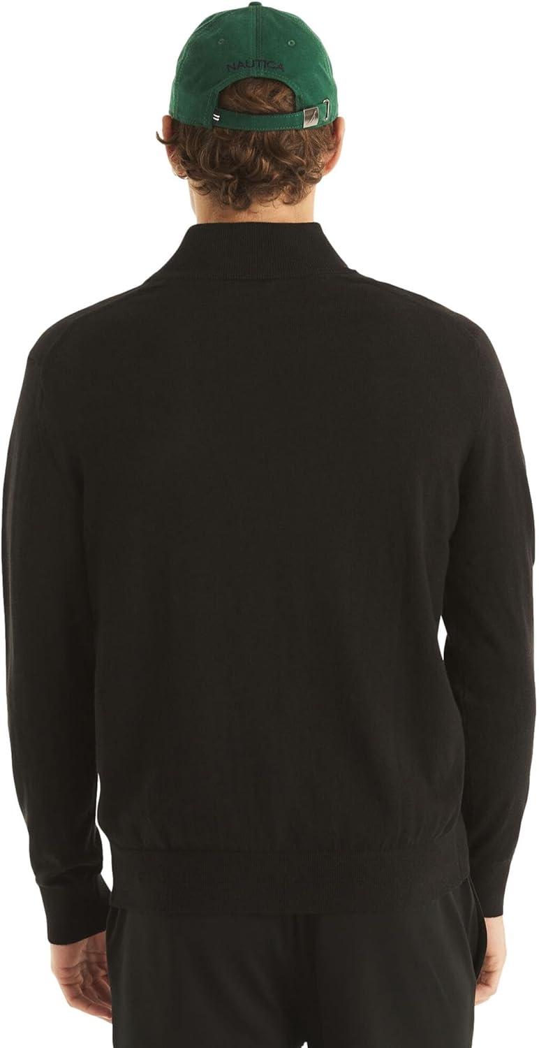 imageNautica Mens Nautica Mens Quarterzip SweaterLuxury Black