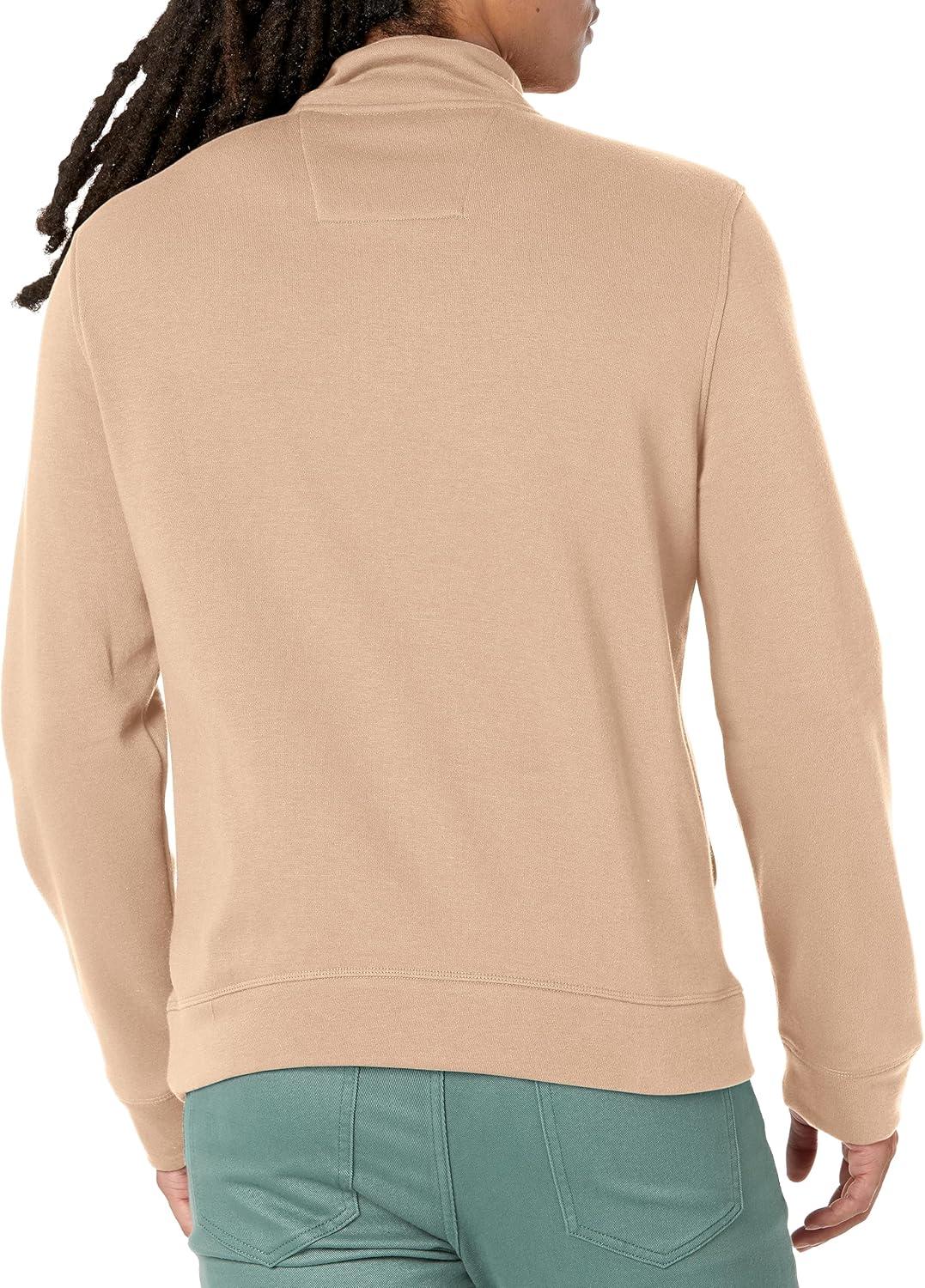 imageNautica Mens Nautica Mens Quarterzip SweaterMilitary Tan