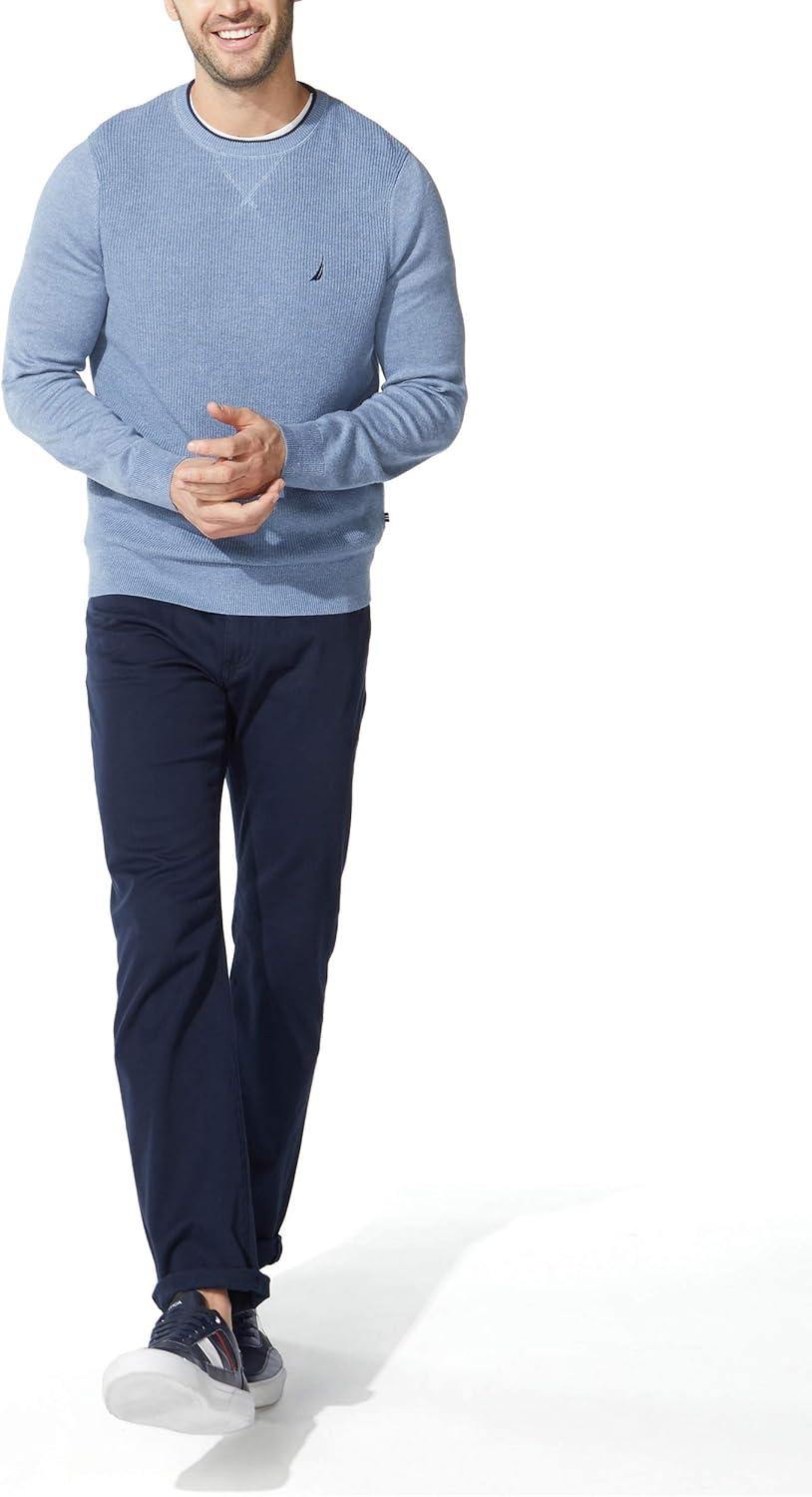 imageNautica Mens Ribbed SweaterDeep Anchor Heather
