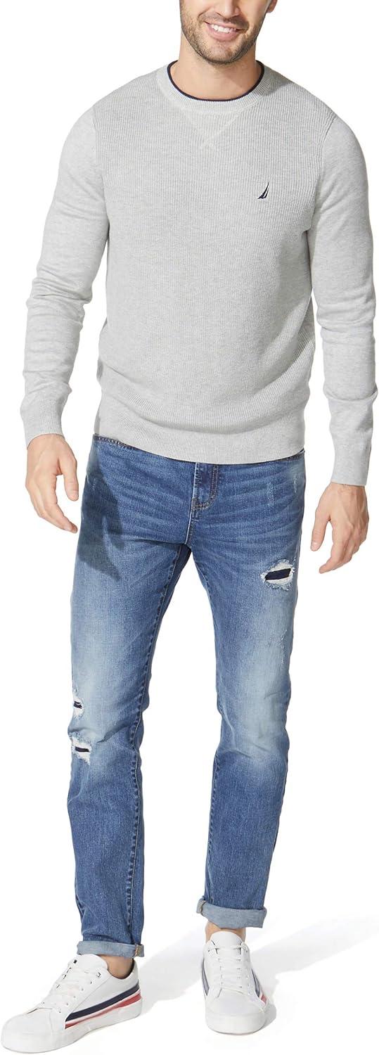 imageNautica Mens Ribbed SweaterGrey Heather
