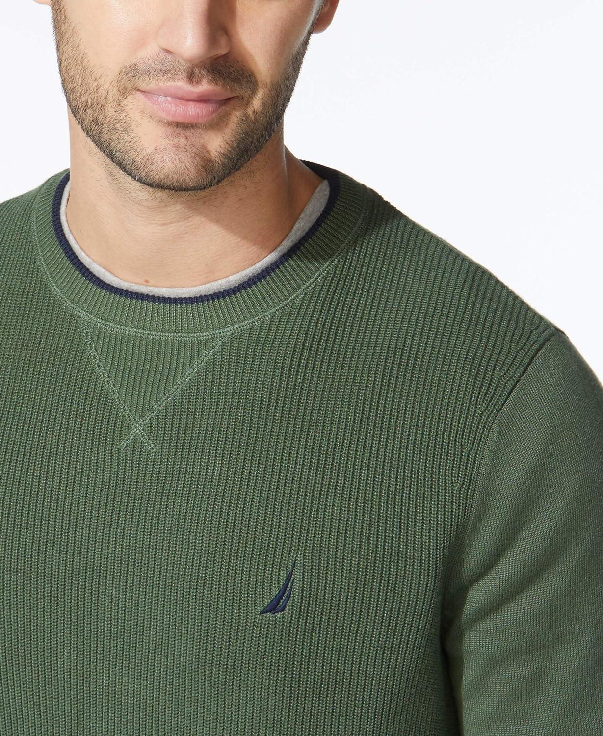 imageNautica Mens Ribbed SweaterPine Forest