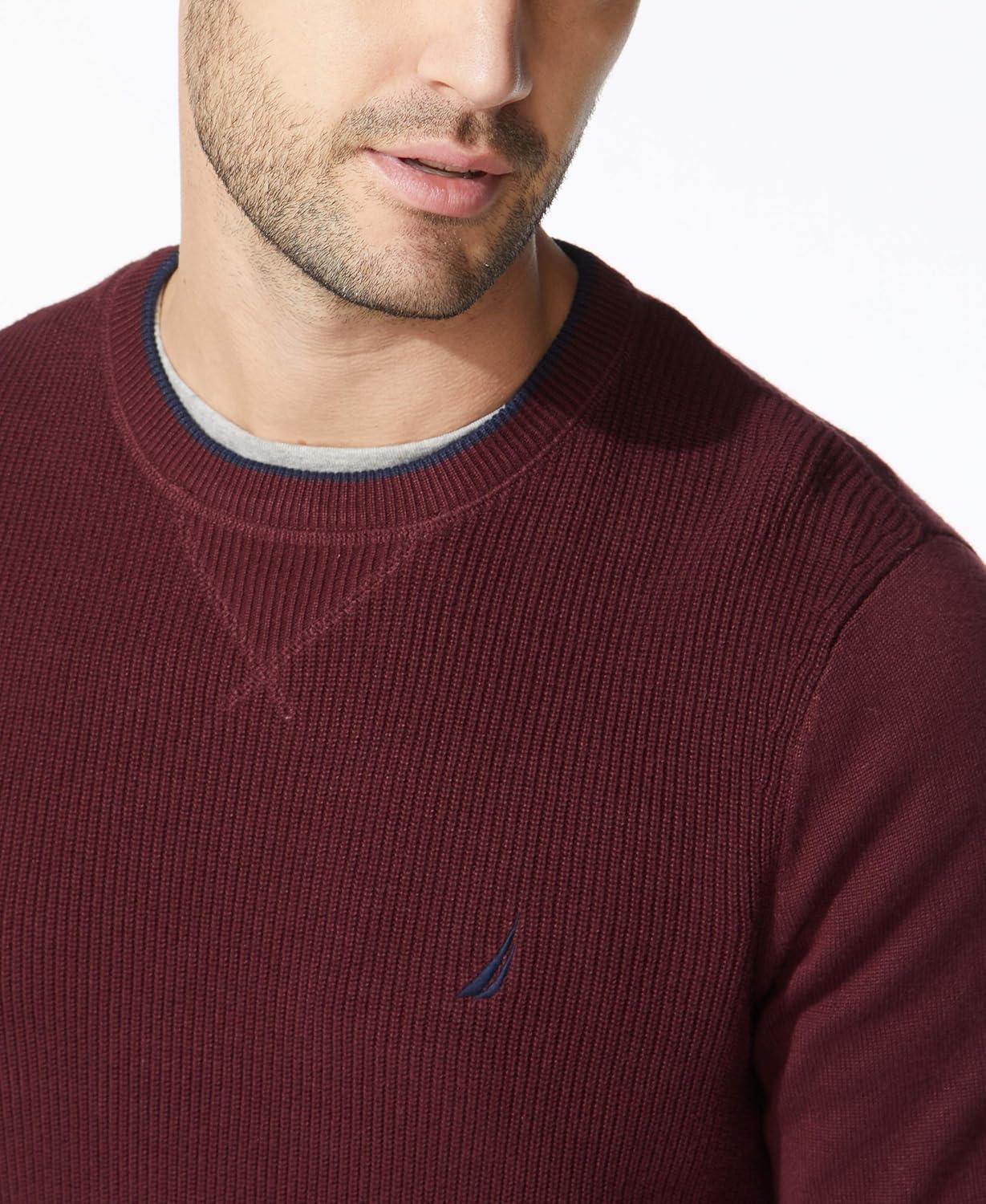 imageNautica Mens Ribbed SweaterRoyal Burgundy