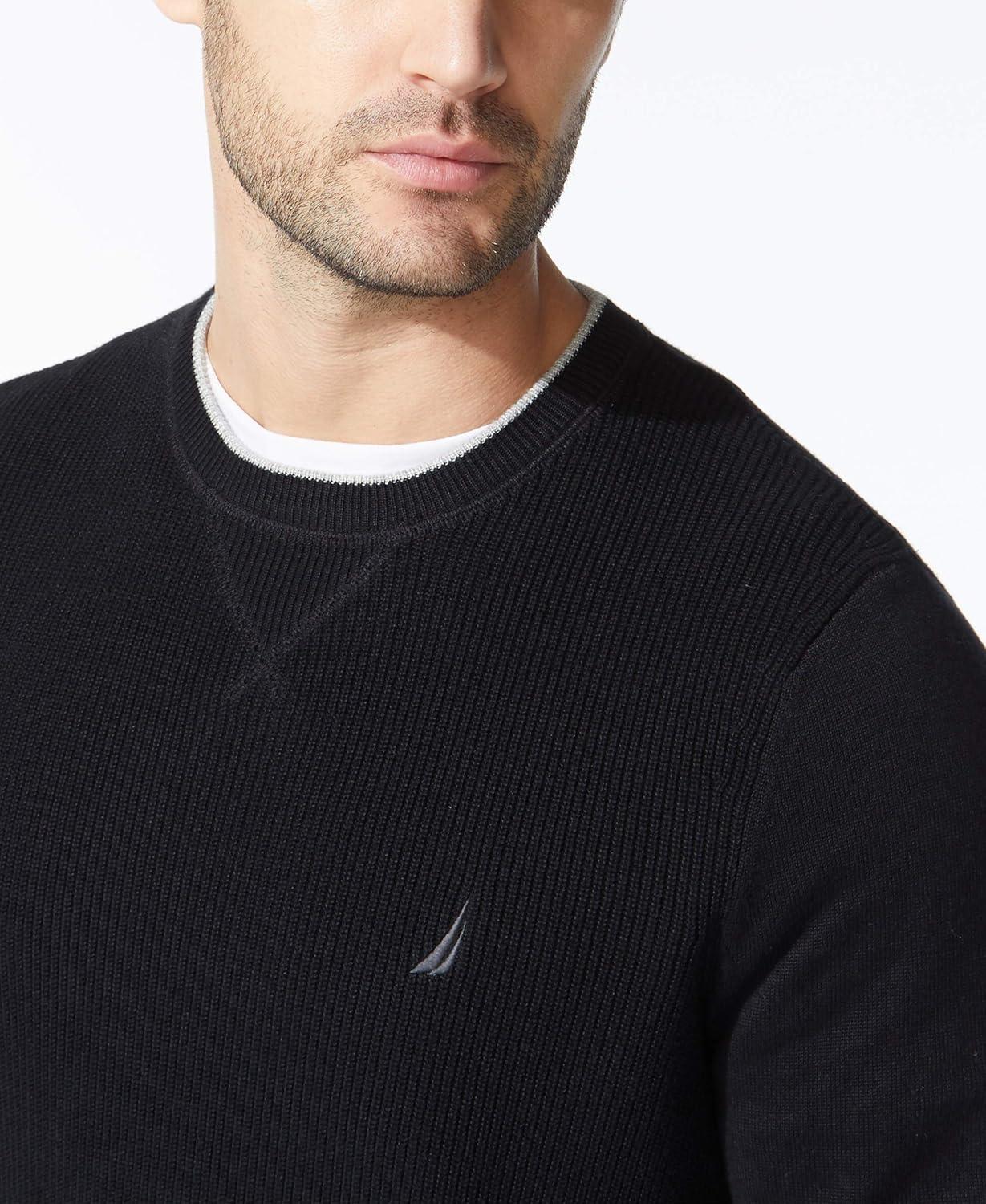 imageNautica Mens Ribbed SweaterTrue Black