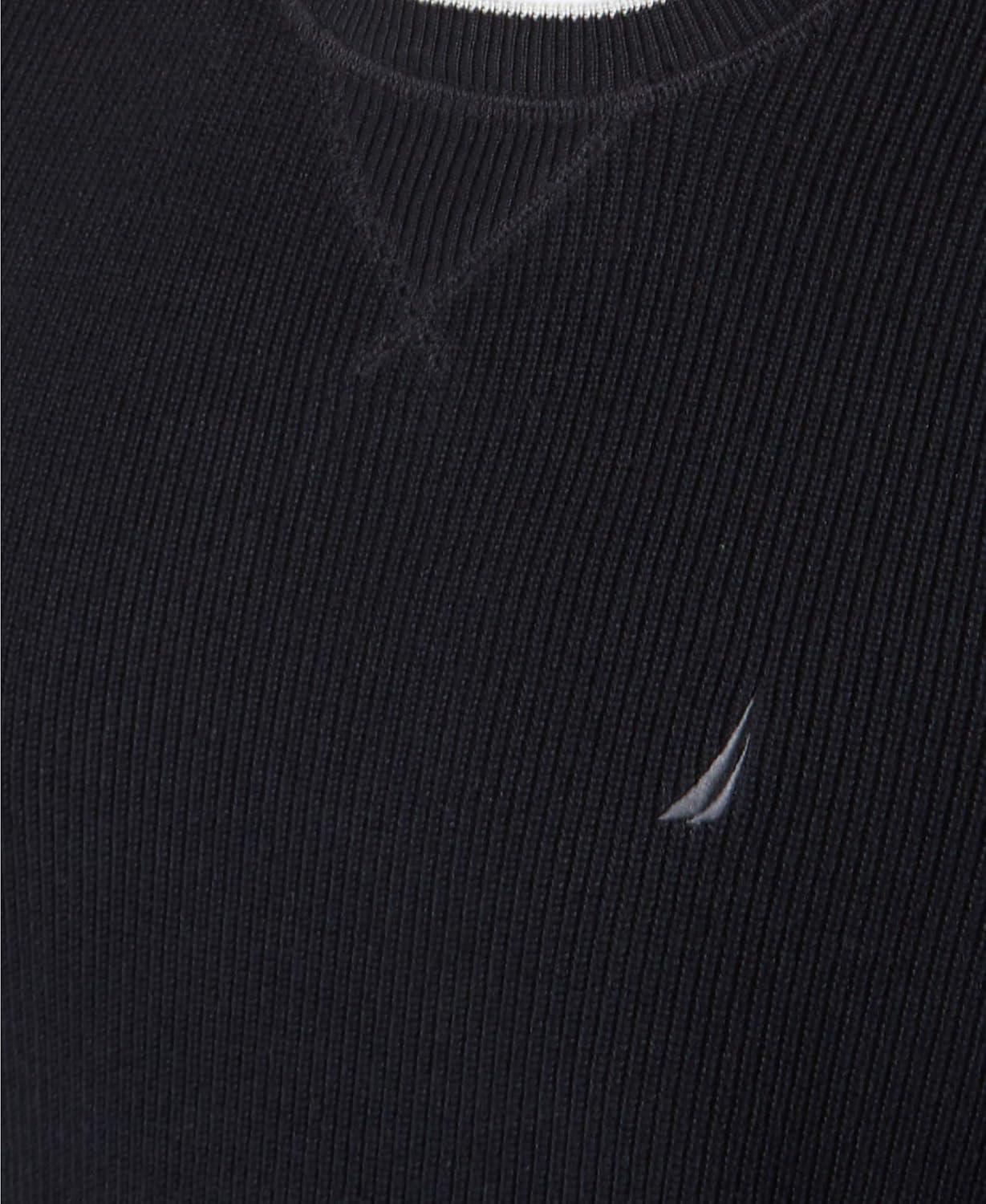 imageNautica Mens Ribbed SweaterTrue Black