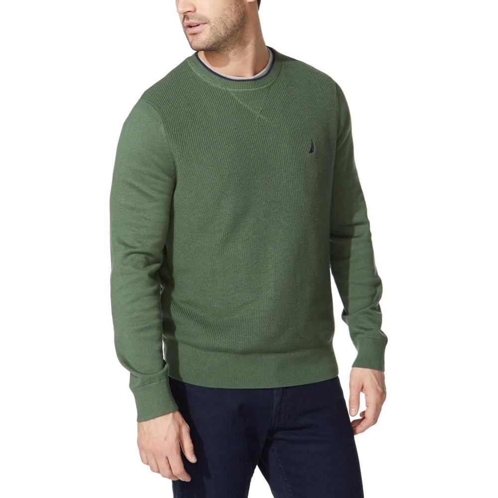 imageNautica Mens Ribbed SweaterPine Forest