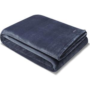 Nautica – Twin Blanket, Soft Plush Fleece Bedding, Ideal for Bed or Couch, Dorm Essentials, Oeko-Tex Certified (Solid Red)(Solid Navy)