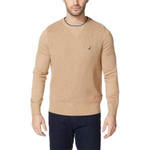 Nautica Men’s Ribbed Sweater(Coastal Camel Heather)