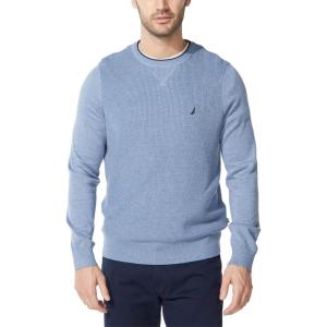 Nautica Men’s Ribbed Sweater(Deep Anchor Heather)