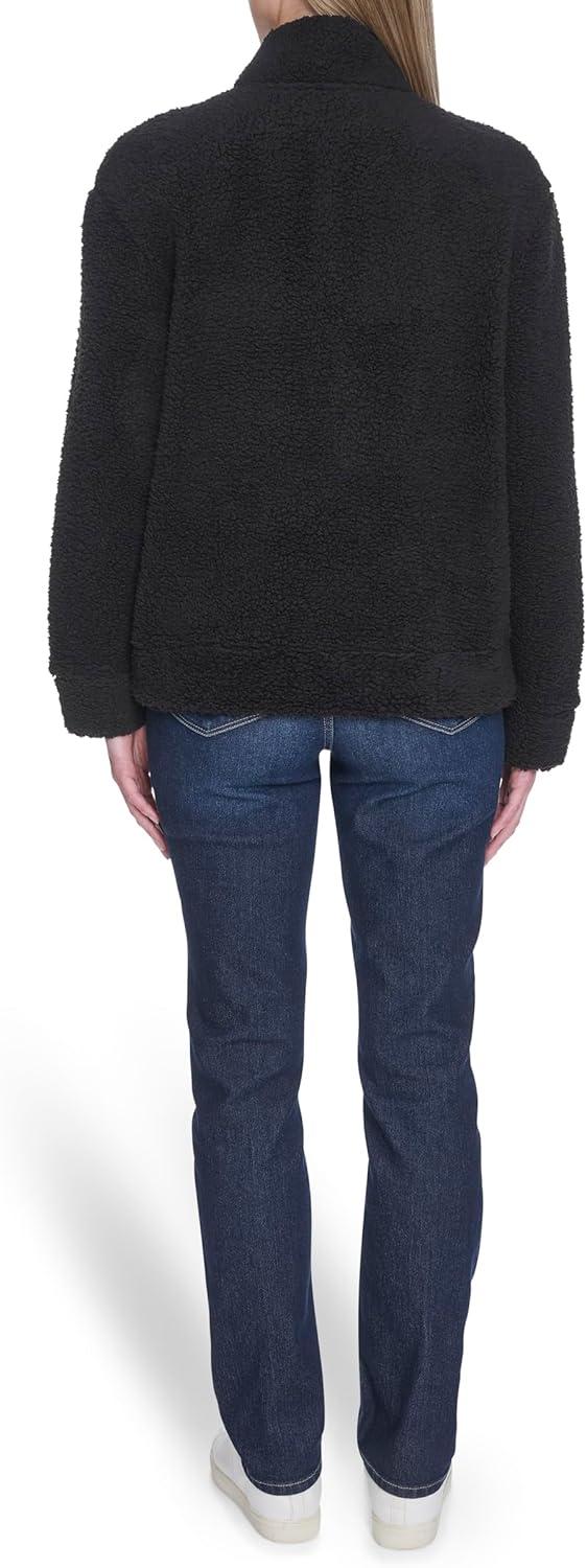 imageNautica Womens Mockneck Fleece Sweater PulloverBlack