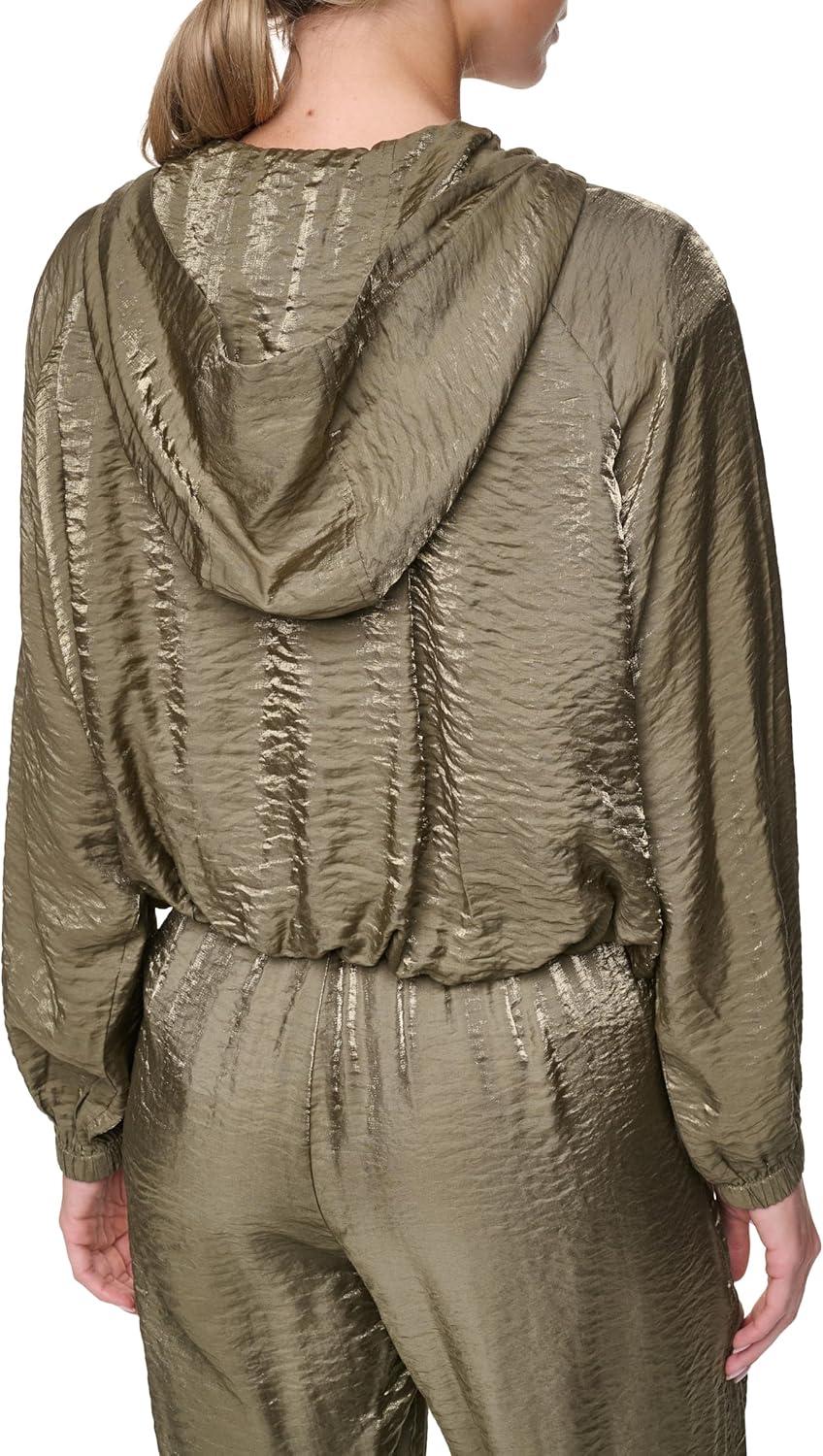 imageNautica Womens Solid Zipper Long Sleeve Hoodie SweatshirtBurnt Olive