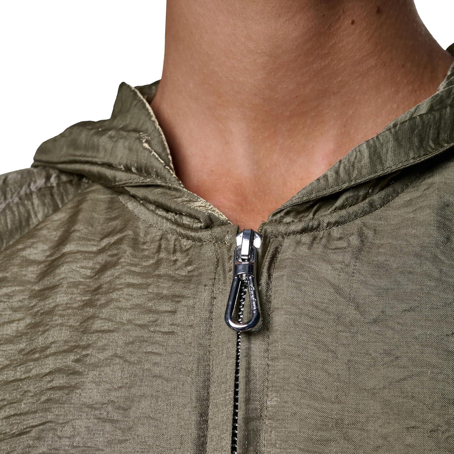 imageNautica Womens Solid Zipper Long Sleeve Hoodie SweatshirtBurnt Olive