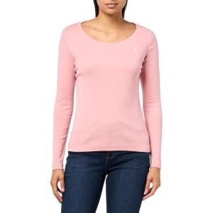 Nautica Women’s Long Sleeve Solid Scoop Neck Cotton T-Shirt(Bridal Rose)