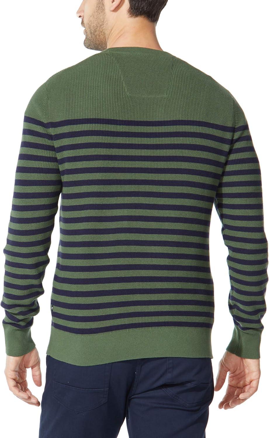 imageNautica Mens Mens Stripe Knit SweaterPine Forest