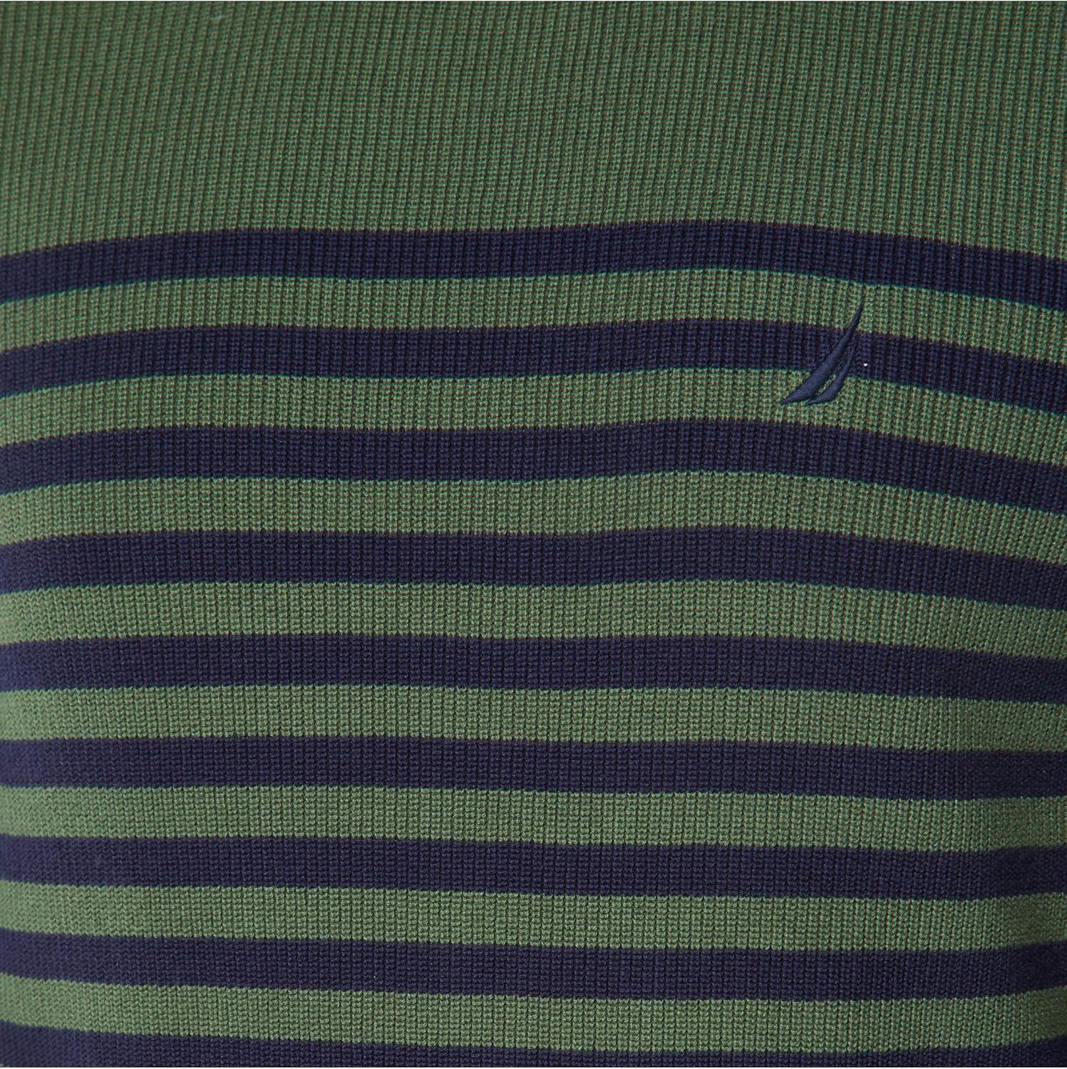 imageNautica Mens Mens Stripe Knit SweaterPine Forest