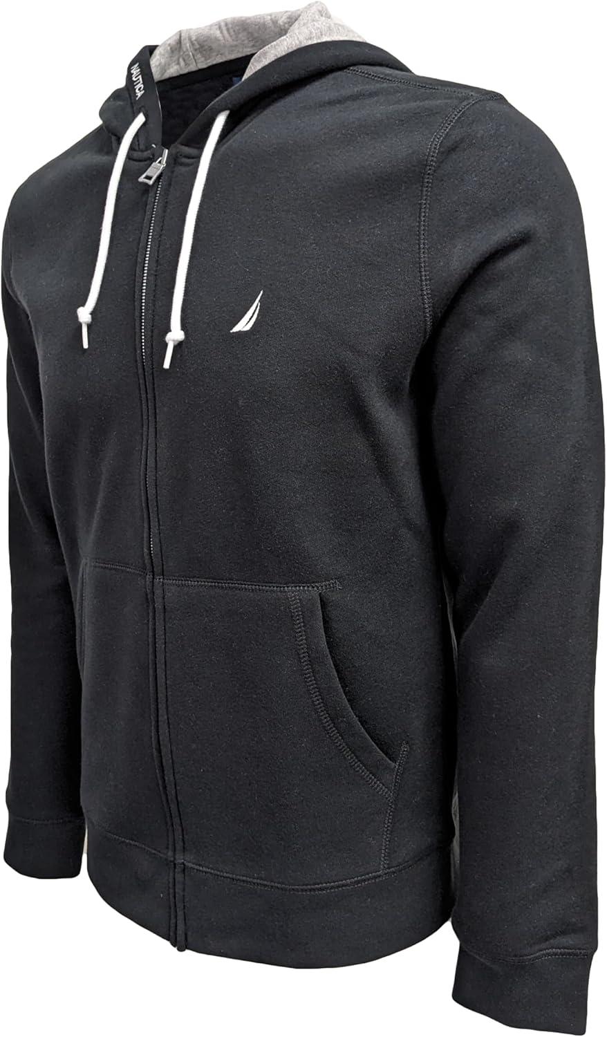imageNautica Mens Nautica Mens Anchor Fleece Fullzip HoodieBlack