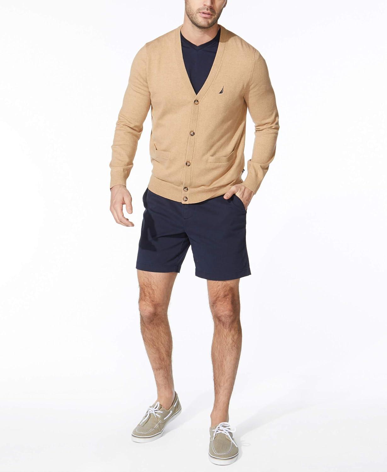 imageNautica Mens Nautica Mens Navtech Knit CardiganCoastal Camel Heather