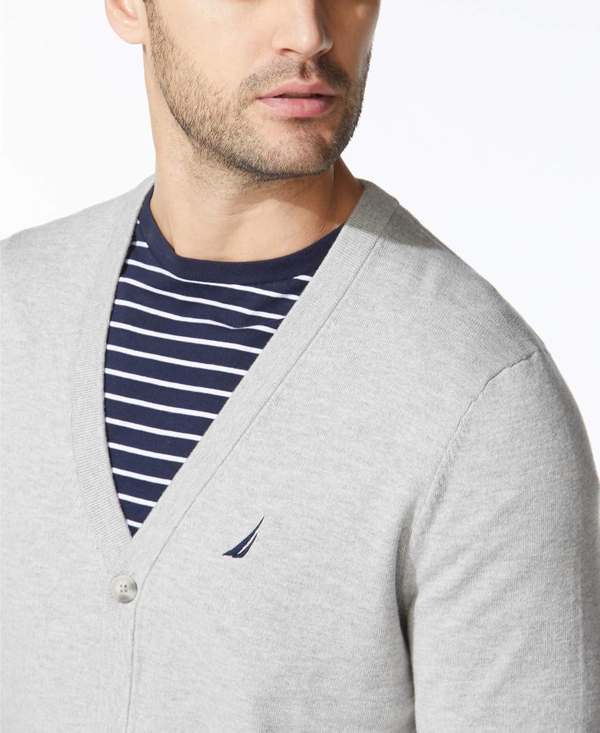 imageNautica Mens Nautica Mens Navtech Knit CardiganGrey Heather