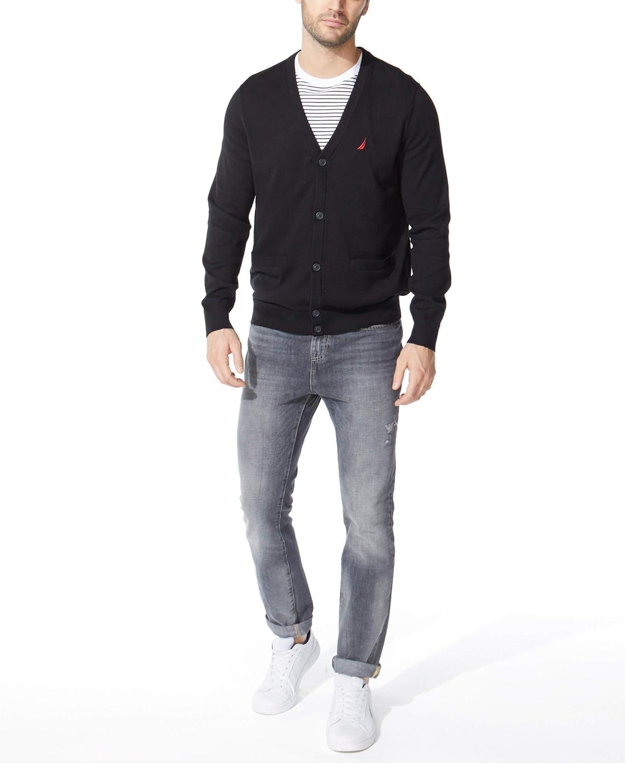 imageNautica Mens Nautica Mens Navtech Knit CardiganTrue Black