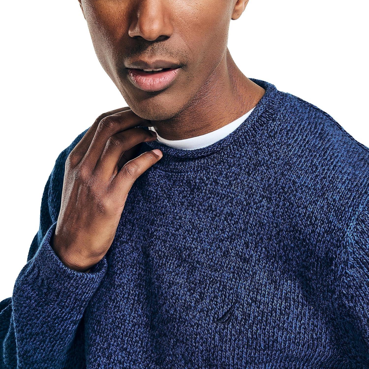 imageNautica Mens Nautica Rolled Crewneck SweaterUnion Blue
