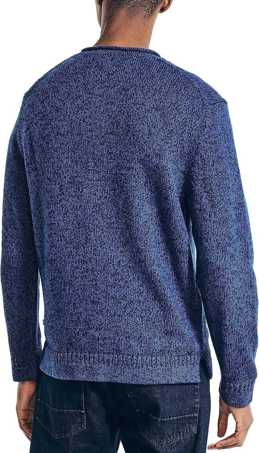 imageNautica Mens Nautica Rolled Crewneck SweaterUnion Blue