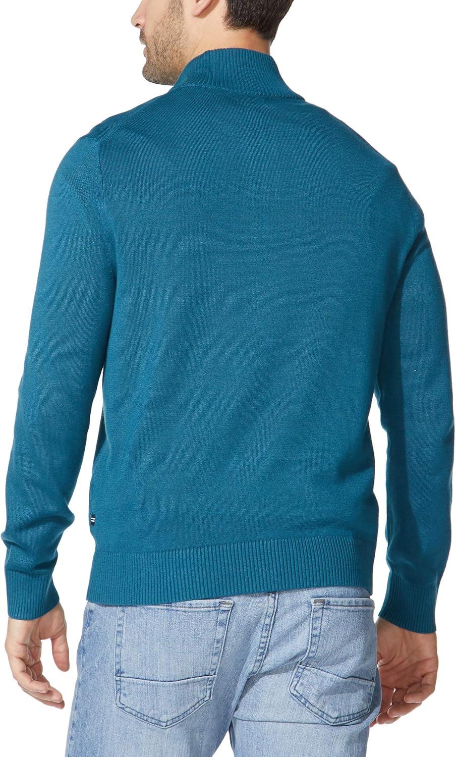 imageNautica Mens QuarterZip SweaterBlue Coral