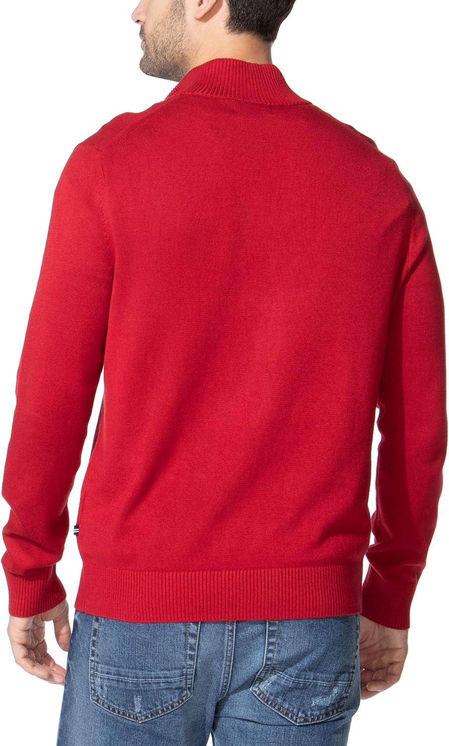 imageNautica Mens QuarterZip SweaterNautica Red