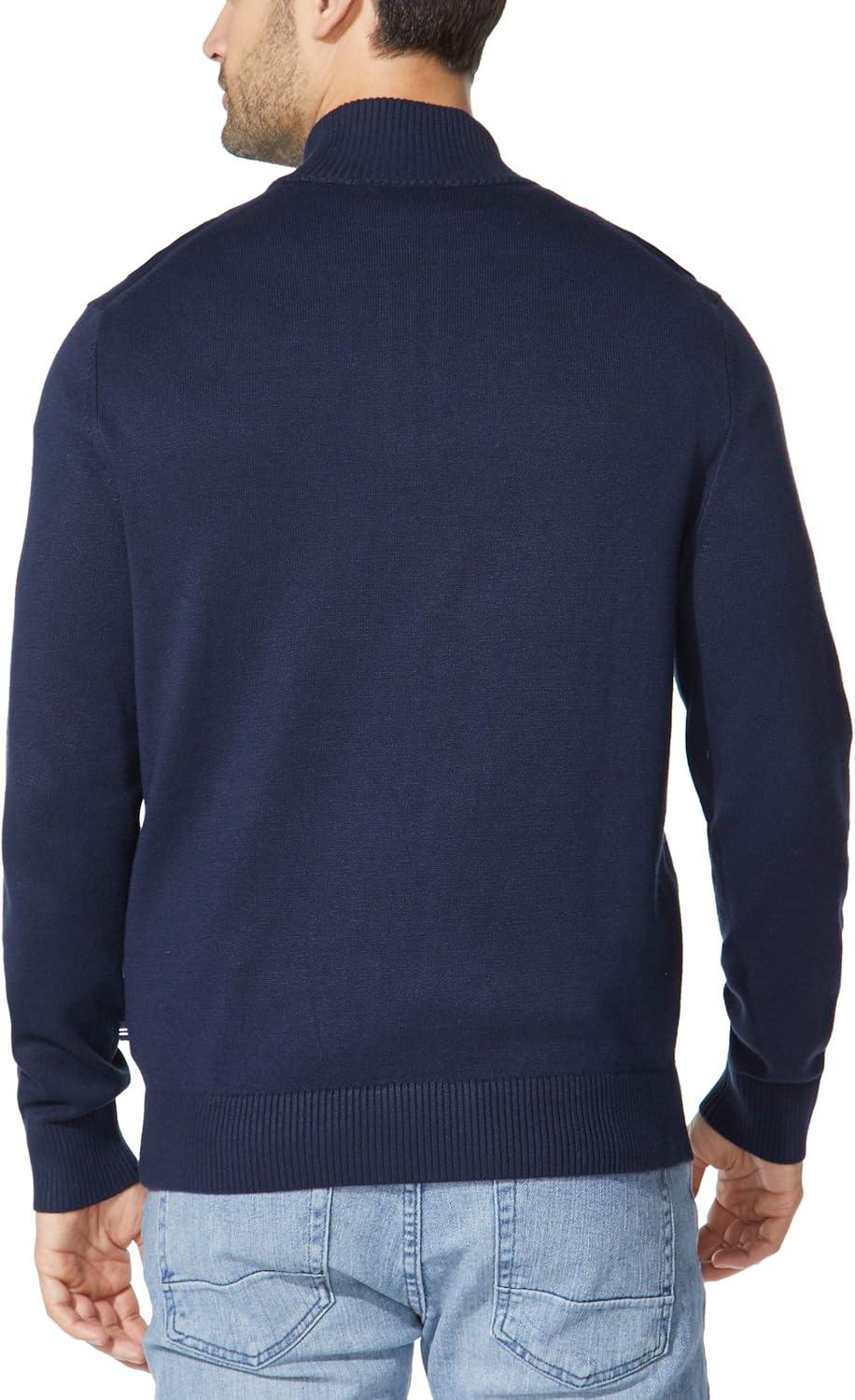 imageNautica Mens QuarterZip SweaterNavy