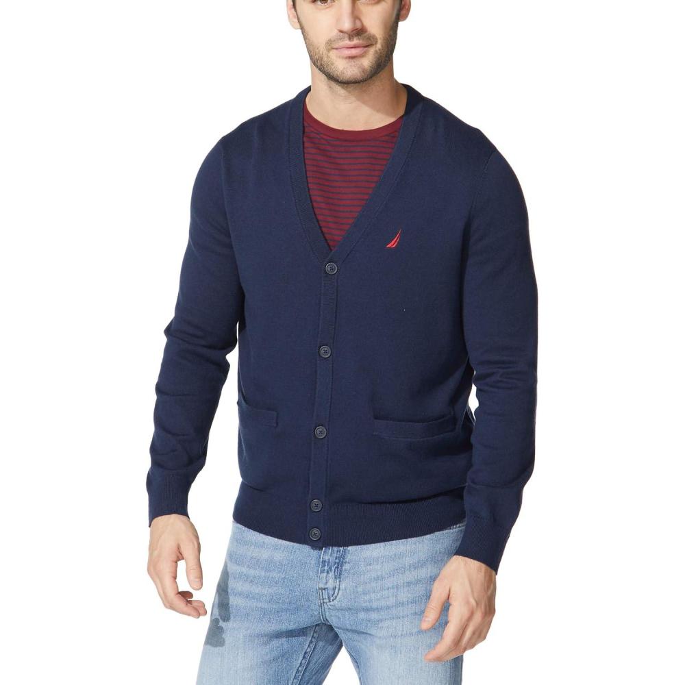 imageNautica Mens Nautica Mens Navtech Knit CardiganNavy