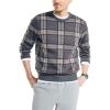 imageNautica Mens Nautica Navtech Plaid Jacquard Crewneck SweaterCarbon