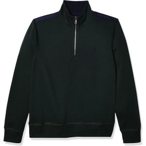 Nautica Men’s 1/4 Zip Pieced Fleece Sweatshirt(Kelp Seas)