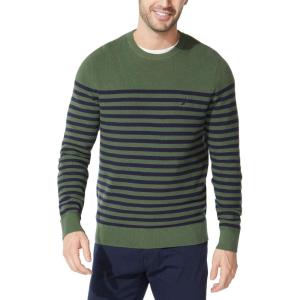 Nautica Men’s Men’s Stripe Knit Sweater(Pine Forest)