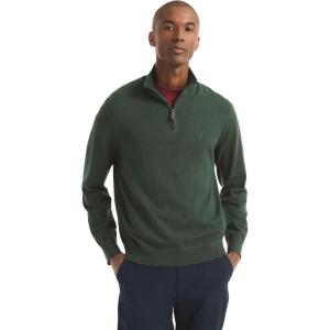 Nautica Men’s Navtech Quarter-Zip Sweater(Deep Forest)