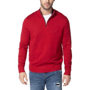 Nautica Men’s Quarter-Zip Sweater(Nautica Red)