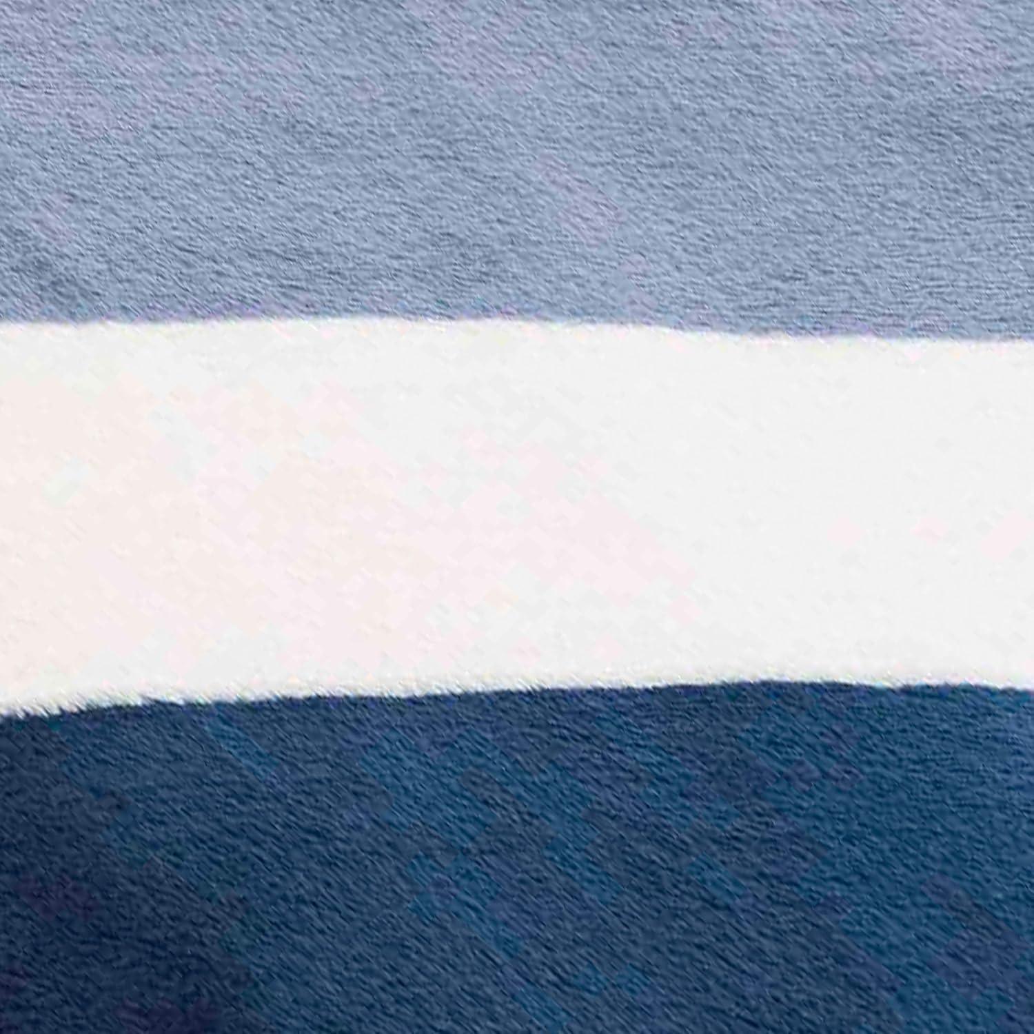 imageNautica Throw Blanket Super Soft amp Cozy Fleece Blanket Lightweight Plush Bedding for Couch amp Bed Awning Stripe Navy 50 x 60Awning Stripe BlueWhite