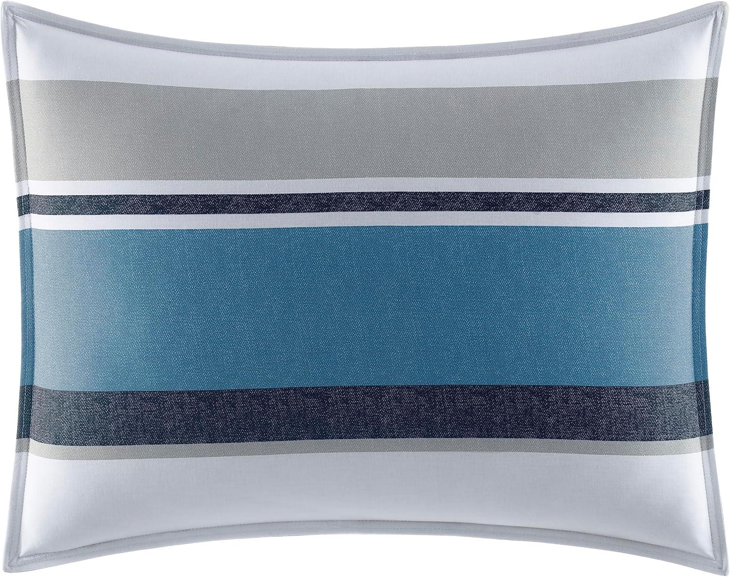 imageNautica Twin Comforter Set Cotton Reversible Bedding with Matching Sham amp Bonus Decorative Pillows Westport Navy TwinTwin XLWestport Navy