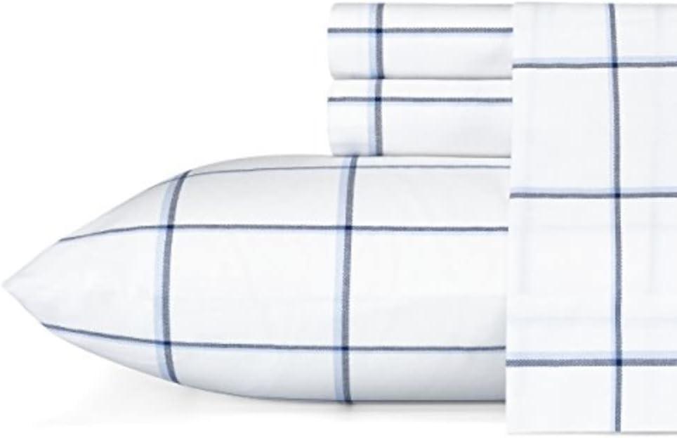 imageNautica Twin Sheet Set Cotton Percale Bedding Set Crisp amp Cool Lightweight amp Breathable Brenton Stripe Navy Blue TwinPlot Blue