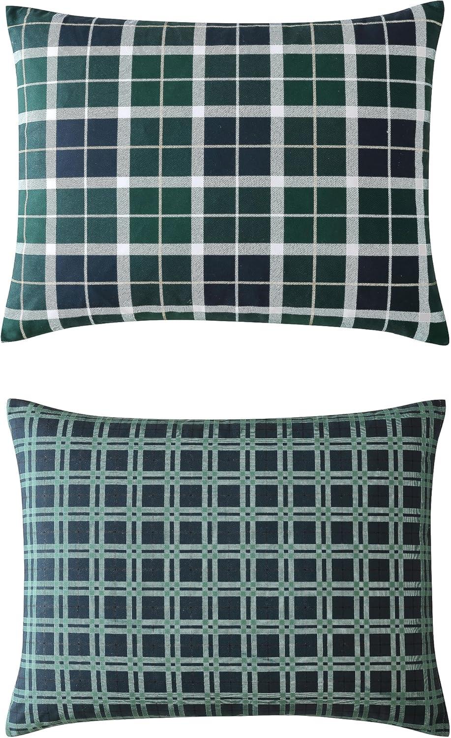 imageNautica TwinTwin XL Comforter Set Soft Brushed Bedding with a Relaxed Feel for YearRound Use 2 Piece Bed Set with Matching Pillowcase Heathered Block GreyNorthsail Plaid Navy