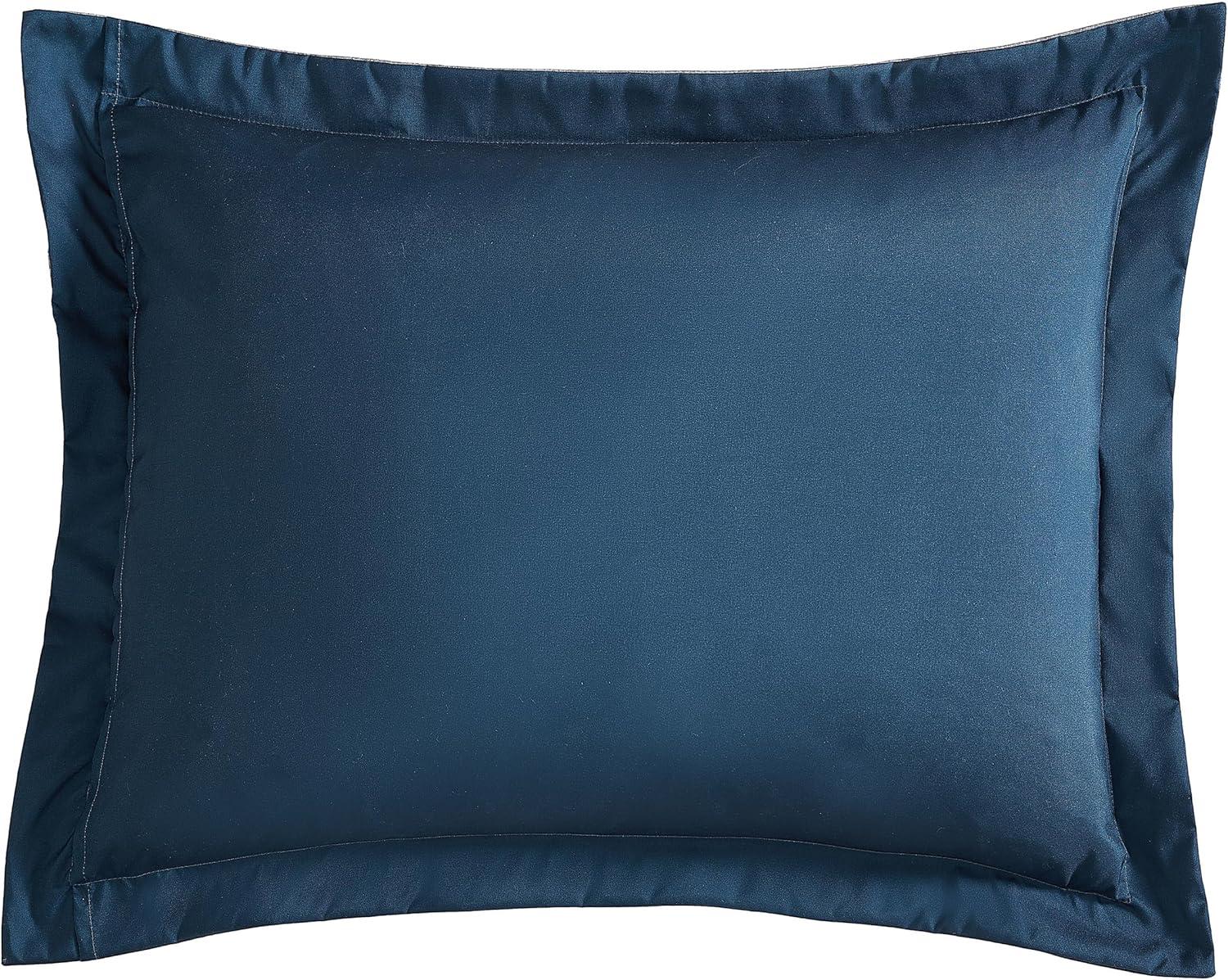 imageNautica TwinTwin XL Comforter Set Soft Brushed Bedding with a Relaxed Feel for YearRound Use 2 Piece Bed Set with Matching Pillowcase Heathered Block GreyBellecastle Bay PineNavy