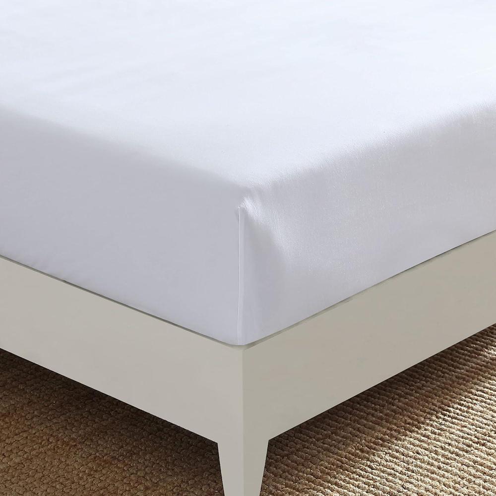 imageNautica Twin Size Fitted Sheet 100 Cotton Lightweight SinglePly Percale Bedding Cool amp Crisp Weave with Elasticized Fit for a Smooth Finish Beaux Stripe BlueSolid White